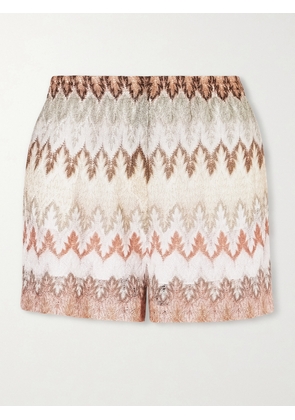 Missoni - Striped Metallic Crochet-knit Shorts - Multi - IT36,IT38,IT40,IT42,IT44,IT46,IT48