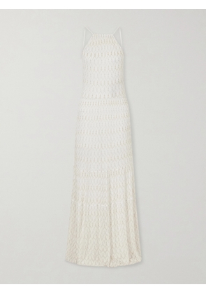 Missoni - Metallic Crochet-knit Halterneck Maxi Dress - White - IT38,IT40,IT42,IT44,IT46,IT48