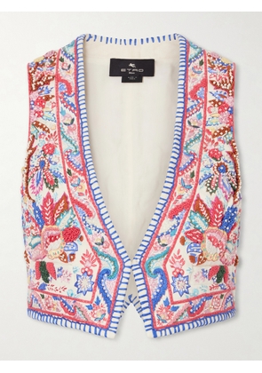 Etro - Embroidered Cotton Vest - Multi - IT36,IT38,IT40,IT42,IT44,IT46,IT48,IT50