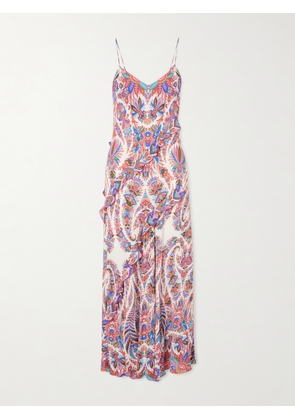 Etro - Ruffled Paisley-print Chiffon Maxi Dress - Multi - IT36,IT38,IT40,IT42,IT44,IT46,IT48,IT50