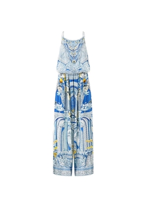 Camilla Shoestring-strap jumpsuit - Blue