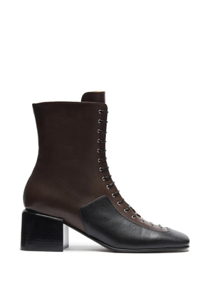 LILI CURIA Jules laced ankle boots - Brown