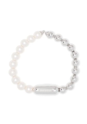 AMBUSH contrasting pearl bracelet - White
