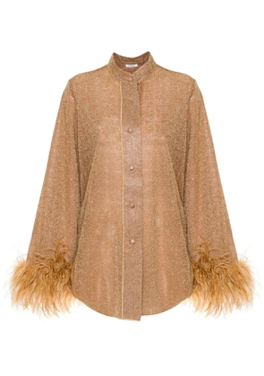 Oséree Lumière Plumage shirt - Gold