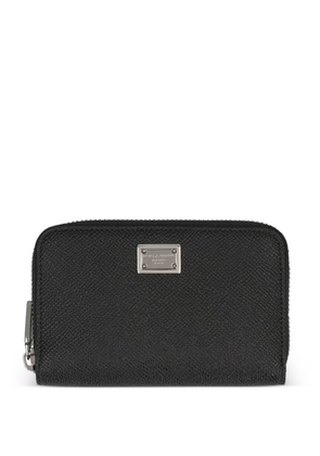 Dolce & Gabbana zip logo-plaque wallet - Black