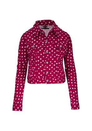 R13 heart-print jacket - Red