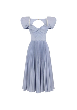 Elisabetta Franchi pleated midi dress - Blue
