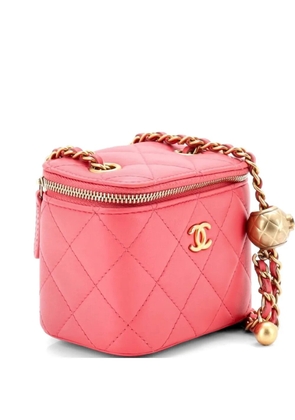CHANEL Pre-Owned Pearl Crush Vanity Case with Chain Quilted Lambskin Mini clutch bag - Pink