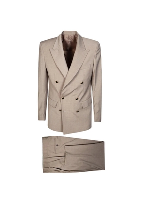 MARSEM double-breasted six-button suit - Neutrals