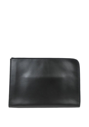 Hermès Pre-Owned 2004 zip leather clutch bag - Black