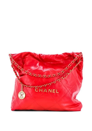 CHANEL Pre-Owned 22 Chain Quilted Calfskin Medium hobo bag - Red