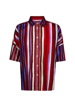 Robert Friedman striped oversized shirt - Red
