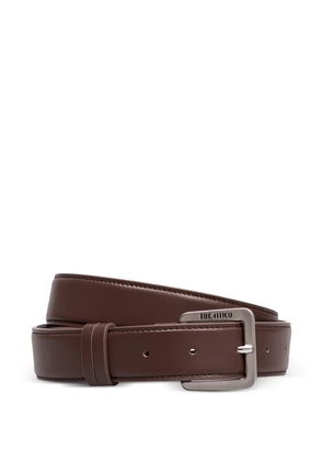 The Attico logo buckle belt - Brown