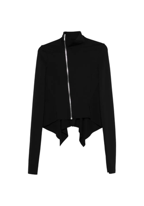 Rick Owens Lilies asymmetric zip-up jacket - Black