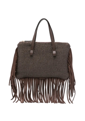LORISTELLA Ruby fringed tote bag - Brown