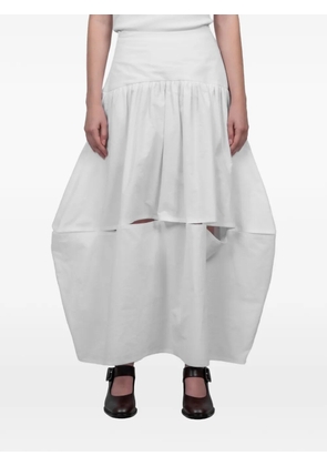 Séfr tiered cut-out skirt - White