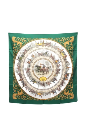 Hermès Pre-Owned 2010s La Promenade de Longchamps silk scarf - Neutrals