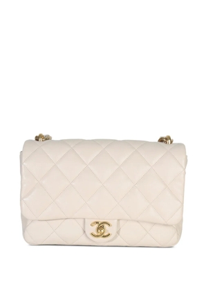 CHANEL Pre-Owned 2021-2025 large Funky Town Flap quilted lambskin shoulder bag - Neutrals