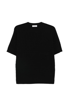 Kangra crew-neck cable-knit T-shirt - Black