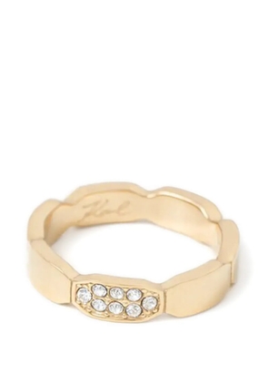 Karl Lagerfeld embellished ring - Gold