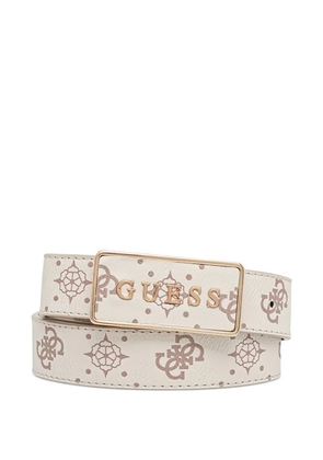GUESS USA logo pattern belt - Neutrals
