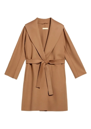 'S Max Mara belted shawl-collar wool coat - Brown