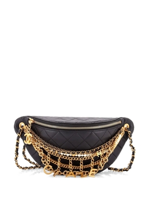 CHANEL Pre-Owned All About Chains Waist Bag Quilted Lambskin belt bag - Black