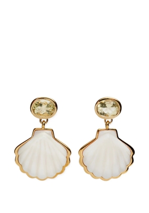 Lizzie Fortunato Luna shell drop earrings - Gold