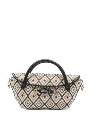 GUESS USA mini Sophia diamond-pattern tote bag - Neutrals