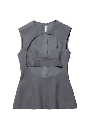 Jil Sander cut-out sleeveless top - Grey