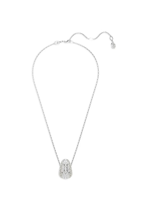 Swarovski pavé-set crystal-embellished necklace - Silver
