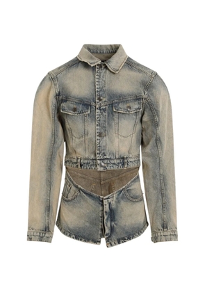 EGONlab. cutout denim jacket - Neutrals