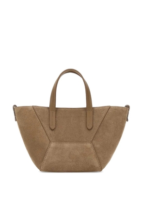 Brunello Cucinelli mini BC Duo logo-embossed tote bag - Neutrals
