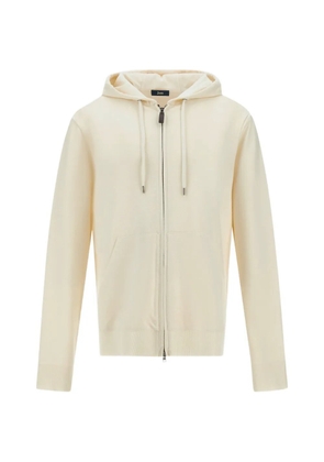Herno drawstring hood logo sweatshirt - Neutrals
