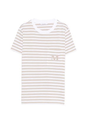 Max Mara Oboli striped pocket T-shirt - White
