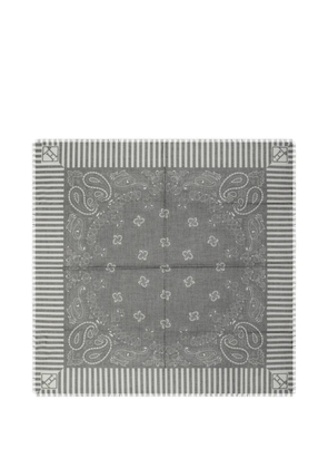 Herno paisley-print scarf - Grey