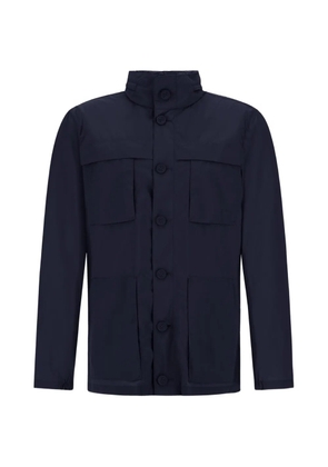 Herno high-neck shirt jacket - Blue