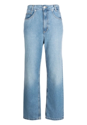 SANDRO logo-embroidered straight-leg jeans - Blue