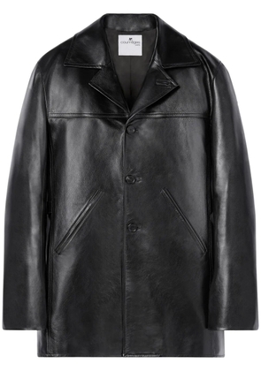 Courrèges notched-lapels tailored leather jacket - Black