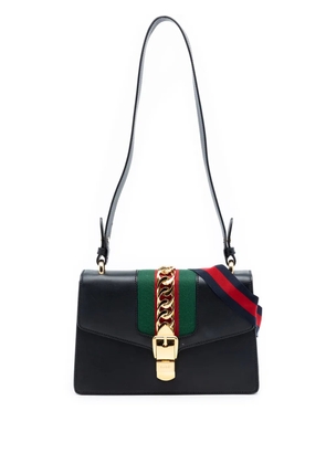 Gucci Pre-Owned 2016-2025 Small Leather Web Sylvie satchel - Black