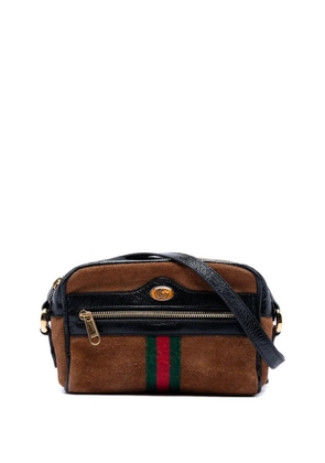 Gucci Pre-Owned 2016-2026 Mini Suede Web Ophidia crossbody bag - Brown