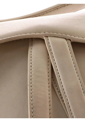 Christian Dior Pre-Owned Ultra Matte Saddle Handbag Leather Medium shoulder bag - White