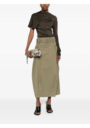 Su belted midi skirt - Green