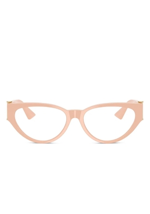 Versace Eyewear cat-eye logo glasses - Pink