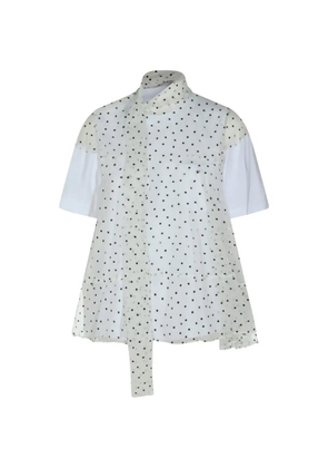 sacai polka dot-pattern blouse - White
