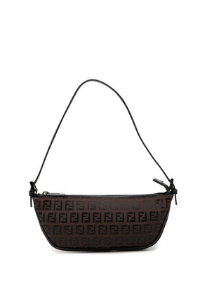 Fendi Pre-Owned 2000-2010 Zucchino Canvas Half Moon Pochette shoulder bag - Brown