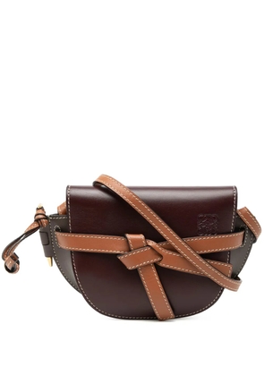 Loewe Pre-Owned 2019 Mini Tricolor Leather Gate crossbody bag - Red