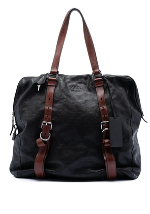 Prada Pre-Owned 2010-2025 Glace Calf Folding tote bag - Black