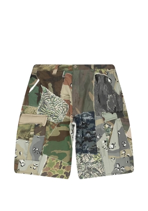 GALLERY DEPT. patchwork camouflage shorts - Green