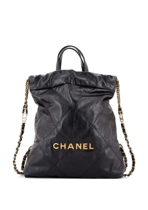 CHANEL Pre-Owned 22 Chain Quilted Calfskin Medium backpack - Black